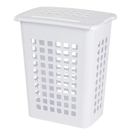 [12238004] Sterilite LiftTop Laundry Hamper Rectangular Plastic, White