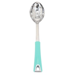 [149254.01] Martha Stewart Everyday Drexler Slotted Spoon, Stainless Steel/ Linen