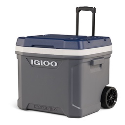 [34962] Igloo MaxCold Latitude Roller Cooler 62Qt., Carbonite/Aegean Sea