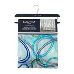 [754279] Nautica Print Shower Curtain 70 x 72 In.