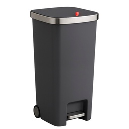 [N41-120-ALU] Nautica Home Step-On Trash Can 45L. Black
