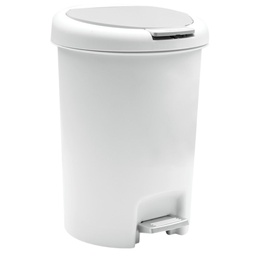 [N41-127-WHT] Nautica Home Step-On Trash Can 10L. White