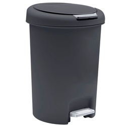 [N41-128-DGR] Nautica Home Step-On Trash Can 10L Black