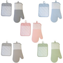 [318142-ASST] Kitchen Details 2-Piece Kitchen Set - Oven Mitt &amp; Pot Holder