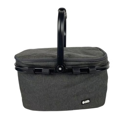 [WS-1-064] Walk Safari Basket Cooler Bag 9.4L., Dark Gray