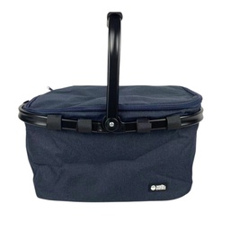 [WS-1-065] Walk Safari Basket Cooler Bag 9.4L., Dark Blue