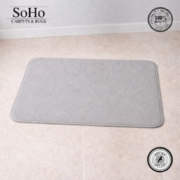 [WF-POP-40X60SLV] SoHo Carpets Memory Foam Bath Mat 40x60cm Silver