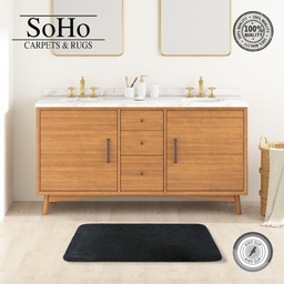 [WF-POP-50X80BLK] SoHo Carpets Memory Foam Bath Mat 50x80cm Black