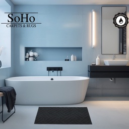 [TY-TOWEL-50X80CHA] SoHo Carpets Bath Mat 50x80cm Carbon