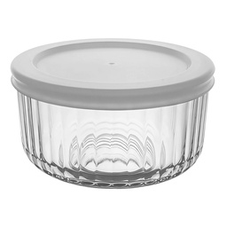 [750-DBE-04037] Windrose Glass Food Container Round 1000ml