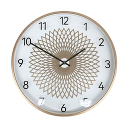 [602-03697] Times Tower Wall Clock 16cm Rose Gold