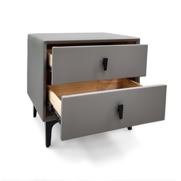 [ED-2246GR / MN34118] Mobel Nightstand, Gray - 19.6 In. x 15.7 In. x 13.7 In. (W50 X D40 X H35 cm)