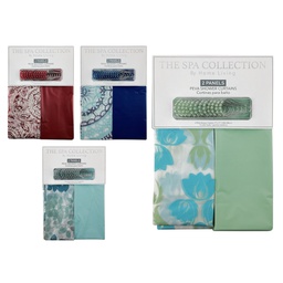 [711-1438363] Spa Collection Shower Curtain Set with Hooks