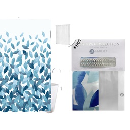 [711-1458227] Spa Collection Print Shower Curtain Set 14pc