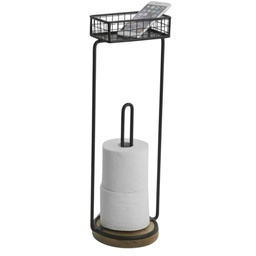[734-1450244] Spa Collection Toilet Paper &amp; Phone Holder, Black