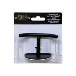 [734-1457857] Spa Collection Double Robe Hook, Black