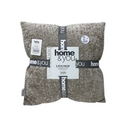 [730-1461979] Home &amp; You Throw Pillow Set 18x18 Dark Beige
