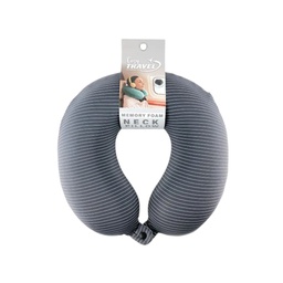 [730-1442607] Toskana Collection Memory Foam Neck Pillow, Dark Grey/ Light Grey