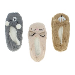 [527-0400030] Footloose Winter Slippers, Pink/ Gray/ Brown