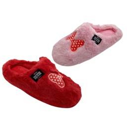 [595-1454099] Disney Minnie Indoor Shoes, Red/ Pink