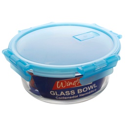 [750-JS023] Windrose Glass Bowl with Lid