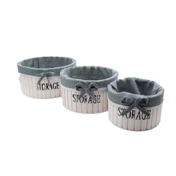 [RH65BR24-3P/ZY-132] ****Royal Homes Round Woven Storage Baskets, 3pc Set