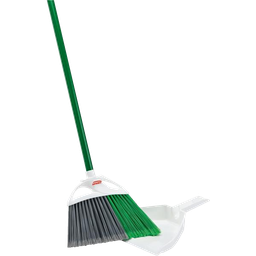 [206] Libman Precision Angle Steel Handle Broom with Dustpan 11 In. W. x 53.5 In. L.