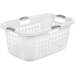 [1202LABB/12168006 / 12028006] Sterilite Plastic Laundry Basket White