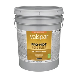 [028.0064002.008] Valspar Pro-Hide Gold Ultra Zero VOC Latex Semi-Gloss Interior Wall Paint, Pastel Base, 5 Gal.