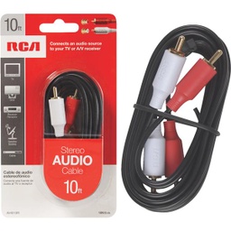 [AH910R] ****RCA 10 Ft. Black Stereo Audio Cable