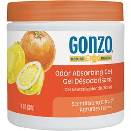 [4119E  / 4119D] Gonzo Natural Magic Citrus Gel Air Freshener 14 Oz.