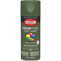 [K05566007] ^Krylon ColorMaxx 12 Oz. Satin Spray Paint, Italian Olive