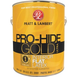 [028.0061002.007 / 0000Z8181-16] ****Valspar / Pratt &amp; Lambert Pro-Hide Gold Ultra Zero VOC Latex Flat Interior Wall Paint, Pastel Base, 1 Gal.