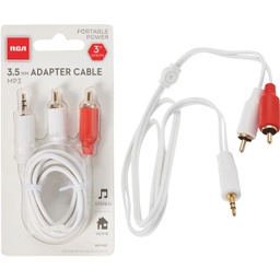 [AH745Z] ****RCA 3 Ft. White Stereo Audio Cable