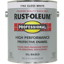 [7792-402] Rust-Oleum Professional Oil Based Gloss Protective Rust Control Enamel, White, 1 Gal.