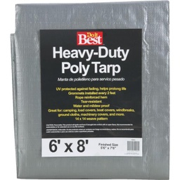 [768583] ****Do it Best Silver Woven 6 Ft. x 8 Ft. Heavy Duty Poly Tarp