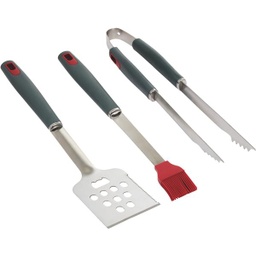 [40025] ^GrillPro 3-Piece BBQ Tool Set Resin Handle Stainless Steel