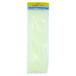 [RH04CT40-100/ZY-132] Royal Homes Cable Ties 100-pack 40cm/ 15.75 In. White