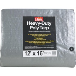 [725633] Do it Best Heavy Duty Woven Poly Tarp 12 x 16 Ft, Silver