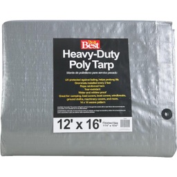 [725633] Do it Best Heavy Duty Woven Poly Tarp 12 x 16 Ft., Silver