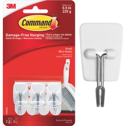 [17067ES-3PK] ****3M Command Wire Adhesive Hook 3/4 x 1-5/8 In. 3-Pack