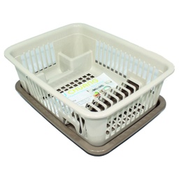 [DM0156/ZY-132 / HHKC-DNBK-01001] Duramade Medium Dish Rack Plastic 46x35x19cm, White