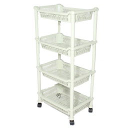[DM0831-4/ZY-132 / HHSO-LNBK-01002] Duramade 4-Tier Storage Shelf Plastic 46x30x95cm, Assorted