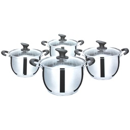 [RHYSP5-4P/ZY-132 / YSP5-4P/ZY-132] ^Royal Homes 4pc Cookware Set SS