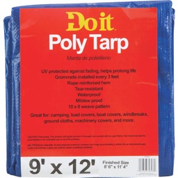 [700533] Do it Best Woven Medium Duty Poly Tarp 9 Ft. x 12 Ft. Blue