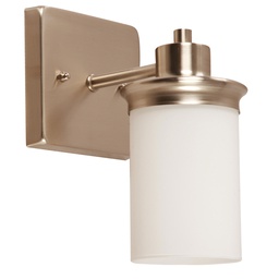 [RH9146-1 RHWL10797  / D00382W-SN] Royal Homes Interior 1-Light Wall Lamp E27 60W, Satin Nickel