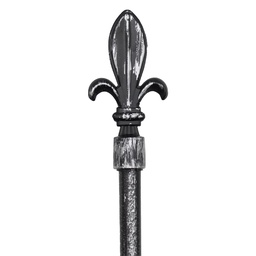 [RH088-2848BS/ZY-132 / 088--2848BS/ZY-132] Royal Homes Curtain Rod 28-48 In. Blk Silver