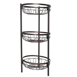 [RH01-970F/ZY-132 / RH01-970 / HHSO-SRRK-01003] Royal Homes 3-Tier Wire Storage Basket 11 x 25.5 In.