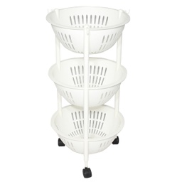 [RH116-002/ZY-132 / HHSO-SRRK-01005] Royal Homes 3-Basket Rolling Rack