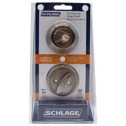 [B360CM09] Schlage Single Cylinder Deadbolt 609 BST 7707007706234